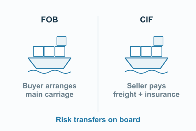 CIF vs FOB: Who Pays Freight, Insurance and Risk